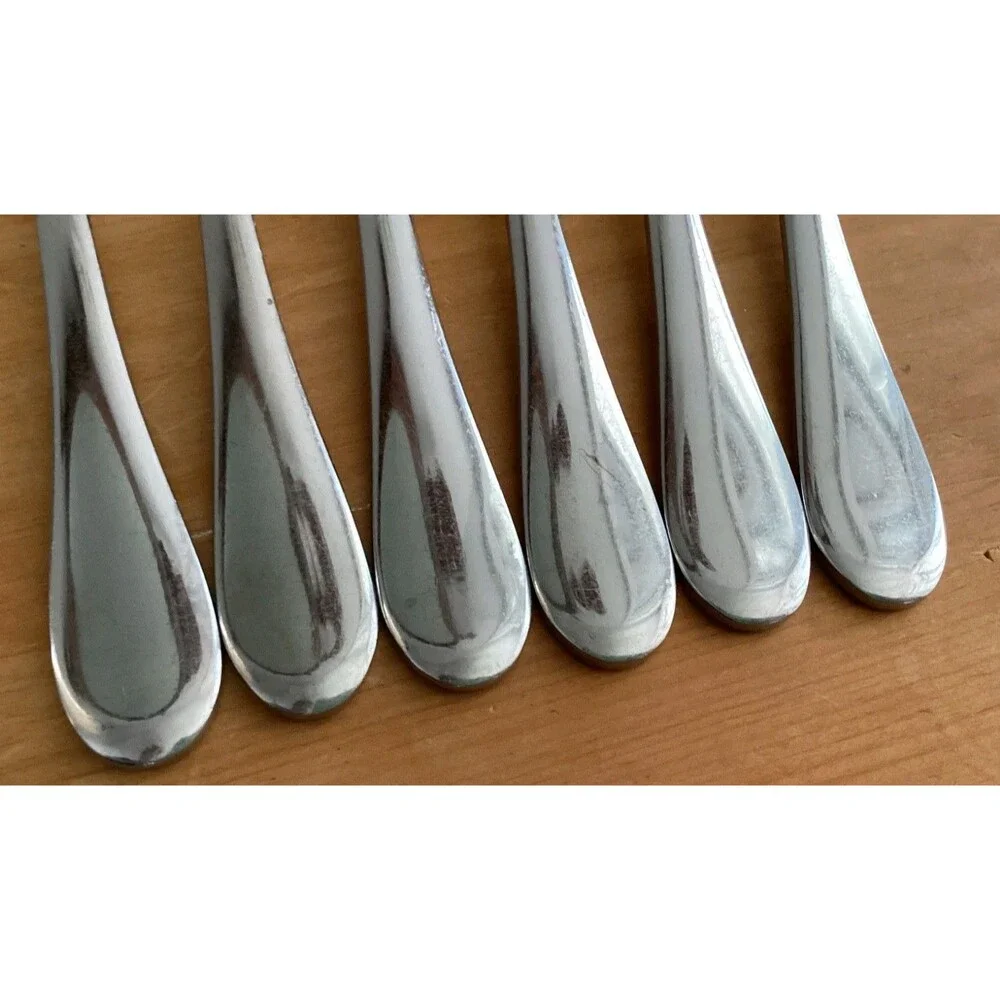 Set 6  Oneida Icarus Glossy Stainless Dinner Forks 8”